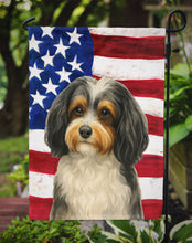 Load image into Gallery viewer, Parti-color Havanese American Flag Garden Flag
