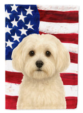 Load image into Gallery viewer, White Havanese American Flag House Flag