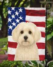 Load image into Gallery viewer, White Havanese American Flag Garden Flag
