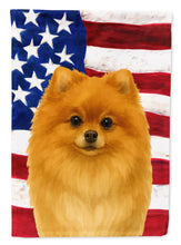 Load image into Gallery viewer, Pomeranian American Flag House Flag