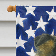 Load image into Gallery viewer, Blue Merle Sheltie American Flag House Flag
