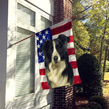 Load image into Gallery viewer, Border Collie American Flag House Flag