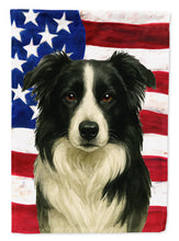 Load image into Gallery viewer, Border Collie American Flag House Flag