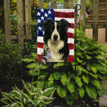 Load image into Gallery viewer, Border Collie American Flag Garden Flag