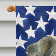 Load image into Gallery viewer, Blue Merle Border Collie American Flag House Flag