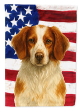 Load image into Gallery viewer, Orange and White Brittany American Flag House Flag