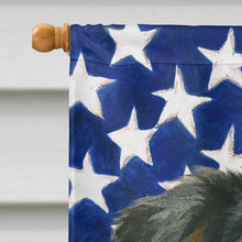 Load image into Gallery viewer, Blue Merle American Shepherd American Flag House Flag