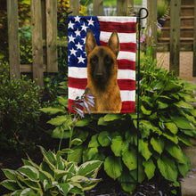 Load image into Gallery viewer, Belgian Malinois American Flag Garden Flag