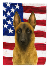 Load image into Gallery viewer, Belgian Malinois American Flag Garden Flag