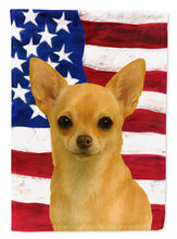 Load image into Gallery viewer, Fawn Chihuahua American Flag House Flag