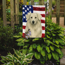 Load image into Gallery viewer, White Collie American Flag Garden Flag