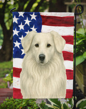 Load image into Gallery viewer, White Collie American Flag Garden Flag