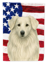 Load image into Gallery viewer, White Collie American Flag Garden Flag