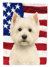 Load image into Gallery viewer, Westie American Flag House Flag