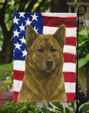 Load image into Gallery viewer, Brindle Akita American Flag Garden Flag