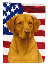 Load image into Gallery viewer, Deadgrass Chesapeake Bay Retriever American Flag House Flag