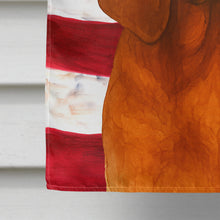 Load image into Gallery viewer, Red Bloodhound American Flag House Flag