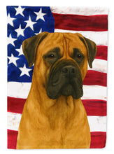 Load image into Gallery viewer, Fawn Bullmastiff American Flag House Flag