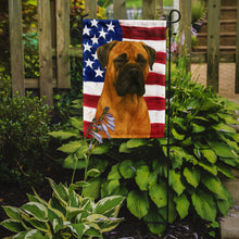 Load image into Gallery viewer, Fawn Bullmastiff American Flag Garden Flag