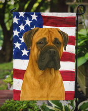 Load image into Gallery viewer, Fawn Bullmastiff American Flag Garden Flag