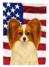Load image into Gallery viewer, White with Red Papillon American Flag House Flag