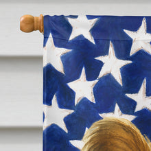 Load image into Gallery viewer, White with Sable Papillon American Flag House Flag