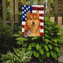 Load image into Gallery viewer, Red and White Alaskan Malamute American Flag Garden Flag