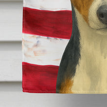 Load image into Gallery viewer, Tri-color Basenji American Flag House Flag