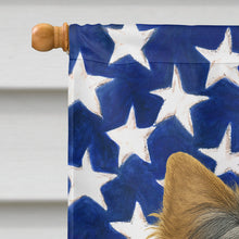 Load image into Gallery viewer, White Biewer Terrier American Flag House Flag