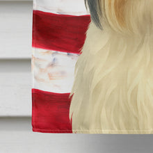 Load image into Gallery viewer, White Biewer Terrier American Flag House Flag