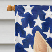 Load image into Gallery viewer, White Bull Terrier American Flag House Flag