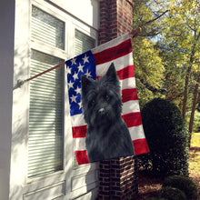 Load image into Gallery viewer, Black Cairn Terrier American Flag House Flag