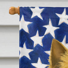 Load image into Gallery viewer, Wheaten Cairn Terrier American Flag House Flag
