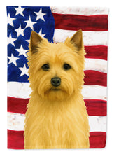 Load image into Gallery viewer, Wheaten Cairn Terrier American Flag Garden Flag