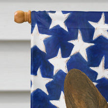 Load image into Gallery viewer, Brindle Cardigan Welsh Corgi American Flag House Flag