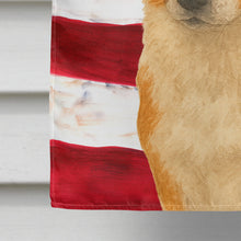 Load image into Gallery viewer, Red Cardigan Welsh Corgi American Flag House Flag