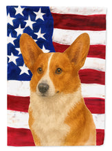 Load image into Gallery viewer, Red Cardigan Welsh Corgi American Flag House Flag