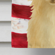 Load image into Gallery viewer, Cream and White Powderpuff Chinese Crested American Flag House Flag