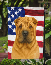 Load image into Gallery viewer, Fawn Shar Pei American Flag Garden Flag
