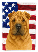 Load image into Gallery viewer, Fawn Shar Pei American Flag Garden Flag