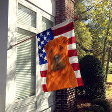 Load image into Gallery viewer, Red Shar Pei American Flag House Flag