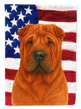 Load image into Gallery viewer, Red Shar Pei American Flag House Flag