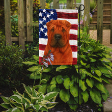 Load image into Gallery viewer, Red Shar Pei American Flag Garden Flag