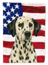 Load image into Gallery viewer, Dalmatian American Flag House Flag
