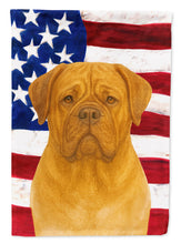 Load image into Gallery viewer, Fawn Dogue de Bordeaux American Flag Garden Flag
