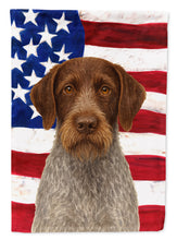 Load image into Gallery viewer, Roan German Wirehaired Pointer American Flag Garden Flag