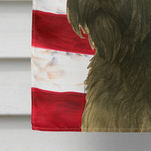 Load image into Gallery viewer, Black Giant Schnauzer American Flag House Flag