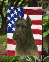 Load image into Gallery viewer, Black Giant Schnauzer American Flag Garden Flag