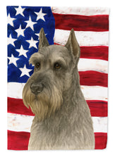 Load image into Gallery viewer, Pepper Giant Schnauzer American Flag House Flag