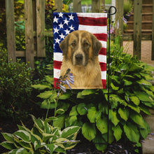 Load image into Gallery viewer, Badger Great Pyrenees American Flag Garden Flag